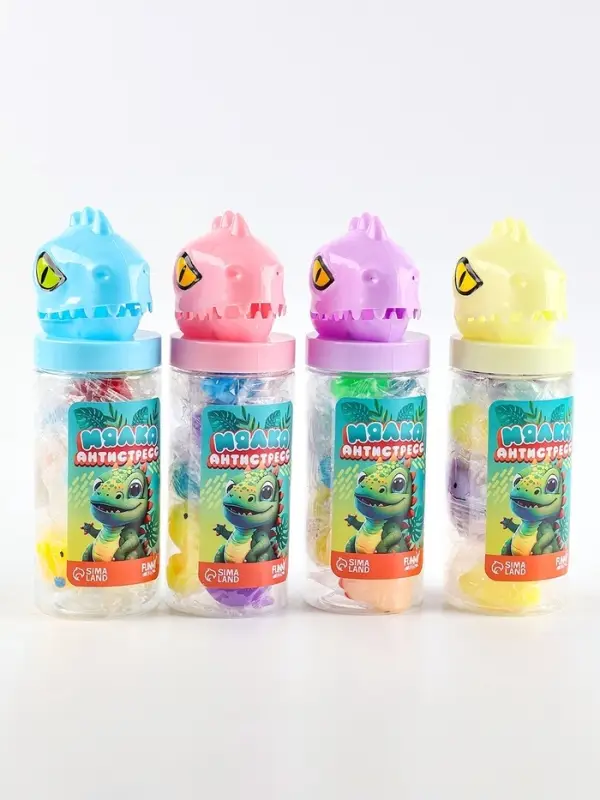 Антистресс сквиш мялка «Дино», в банке Антистресс сквиш мялка «Дино», в банке