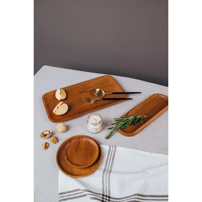 Тарелка, 16&times;16&times;2 см, тиковое дерево