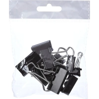 Зажимы для бумаг ассорти (19мм,25мм,32мм), 10шт/уп Attache, европодвес