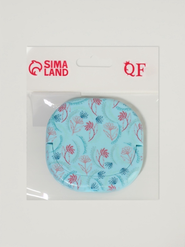 Зеркало карманное «Узор», с подставкой, 8 × 8 см, цвет МИКС