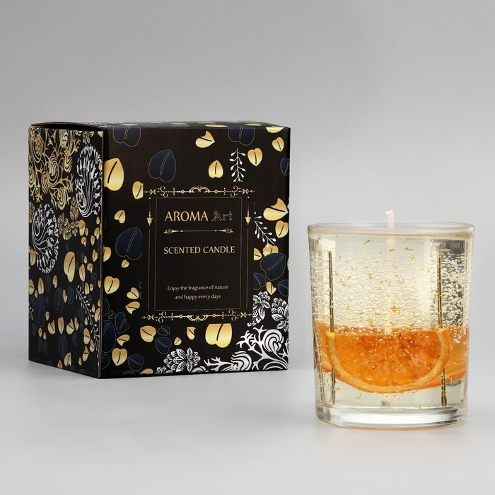 Свеча ароматическая  Свеча ароматическая "Orange", 200гр