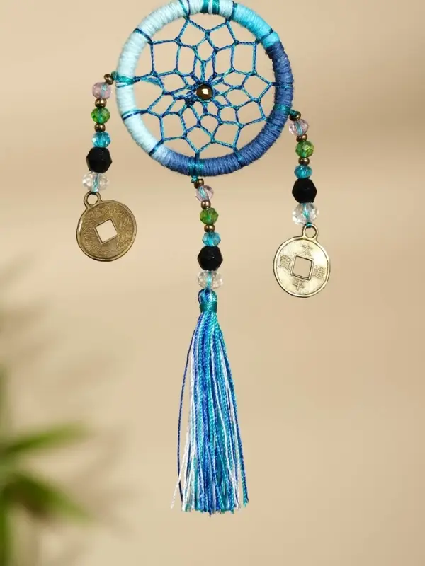 Брелок &laquo;Ловец снов&raquo;, 4&times;15 см, сине-голубой