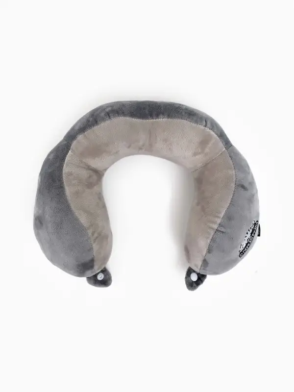 Подушка для путешествий бархатная формовая Подушка для путешествий бархатная формовая "Перезагрузка", серая