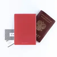 Обложка для паспорта, ПВХ, оттенок кардинал