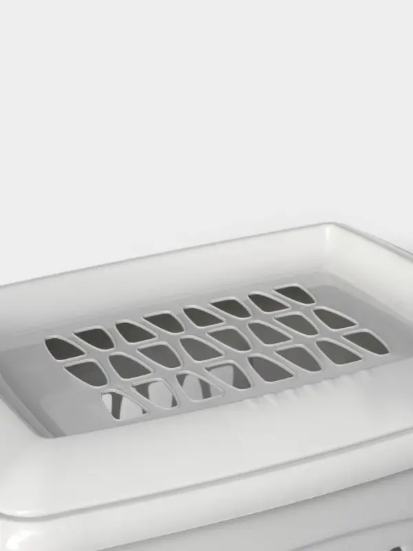 Корзина бельевая &laquo;Молетта&raquo;, 45 л, 43&times;32&times;48 см, с крышкой, светло-серая