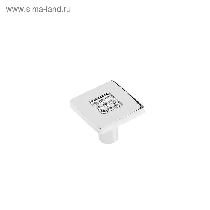 Ручка-кнопка CRL03, 28×28×24 мм, хром