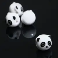 Бусина керамическая &laquo;Панда&raquo;, 1.2&times;1.2&times;1.2 см, (набор 4 шт.), бело-чёрная