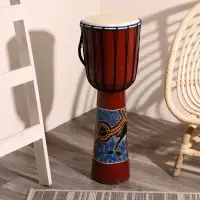Сувенирный музыкальный инструмент барабан джембе «Цветной», 70×25×25 см, МИКС Сувенирный музыкальный инструмент барабан джембе «Цветной», 70×25×25 см, МИКС