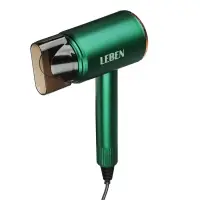 LEBEN Фен для волос, 900Вт, 2 скорости, 3 температуры, 220-240В, зеленый