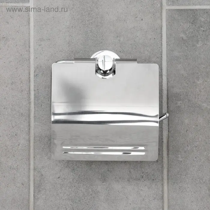 Держатель для туалетной бумаги St&ouml;lz &laquo;Классика&raquo;, с крышкой, хромированный