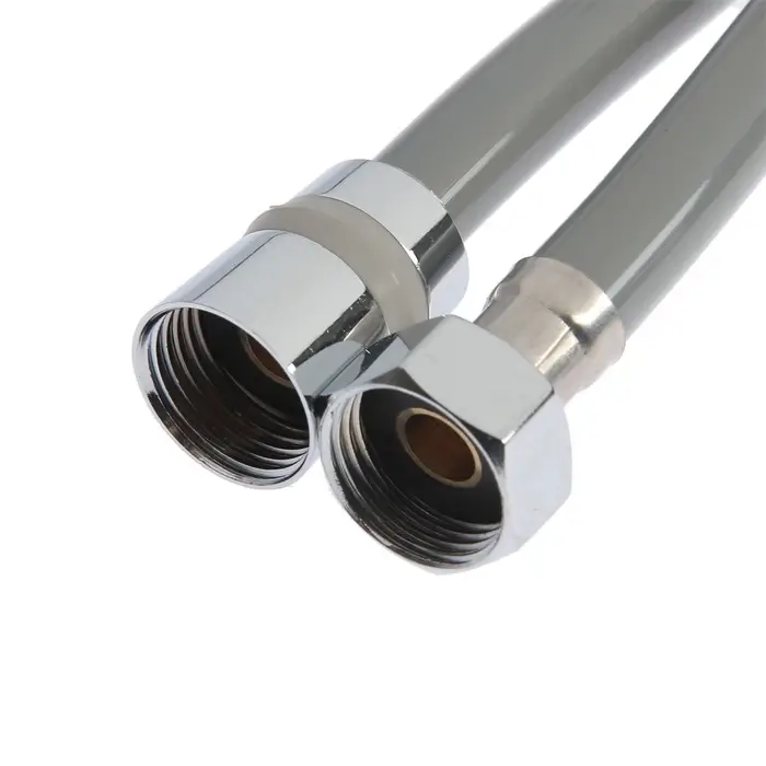 Душевой шланг ZEIN Z08SH, 150 см, антиперекручивание, латунные гайки, темно-серый, Имп/Имп