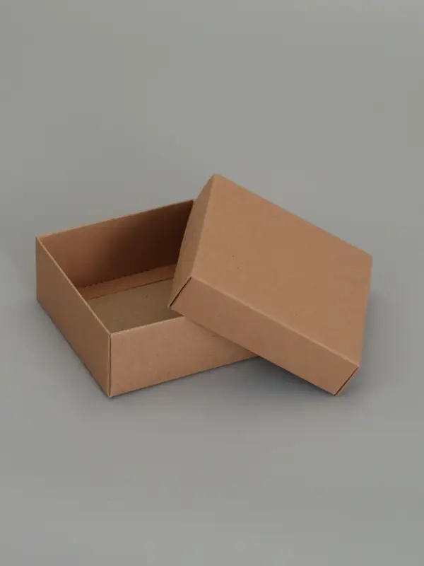 Коробка складная, крышка-дно, крафт, 12 х 12 х 5 см