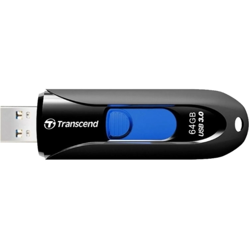 Флеш-память Transcend JetFlash 790, 64Gb, USB 3.1 G1, ч/син, TS64GJF790K