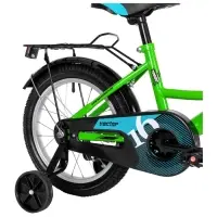 Велосипед детский Novatrack VECTOR, диаметр колёс 16", со съёмными колёсами, лаймовый