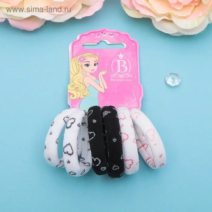 Резинка для волос Резинка для волос "Спорт" (набор 6 шт) сердца