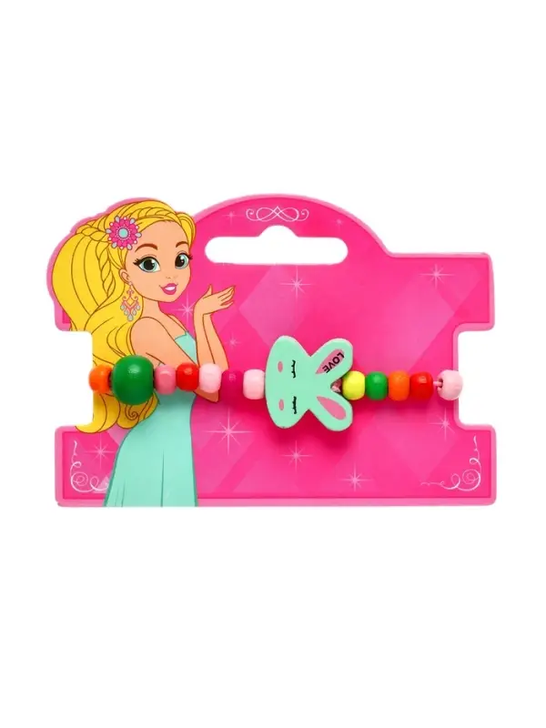 Браслет детский «Выбражулька» зайчик сонный на радуге, цвет МИКС Браслет детский «Выбражулька» зайчик сонный на радуге, цвет МИКС