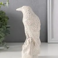 Фигура «Ворон на камне», 15.5×5.5×10 см, серая