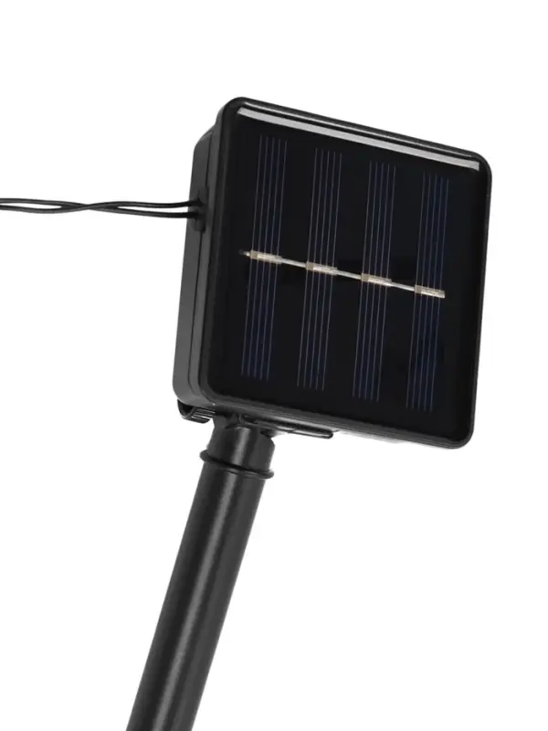 Гирлянда садовая &laquo;Нить&raquo; 6.5 м, уличная, с насадками &laquo;Шарики&raquo;, IP44, 30 LED, 2 режима, солнечная батарея, тёмная нить, свечение тёплое белое