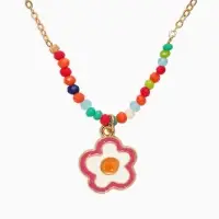 Бусы детские "Выбражулька" бисер, цветок, 41 см, белые в золоте