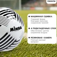 Футбольный мяч MINSA, машинная сшивка, 32 панели, р. 5, TPU