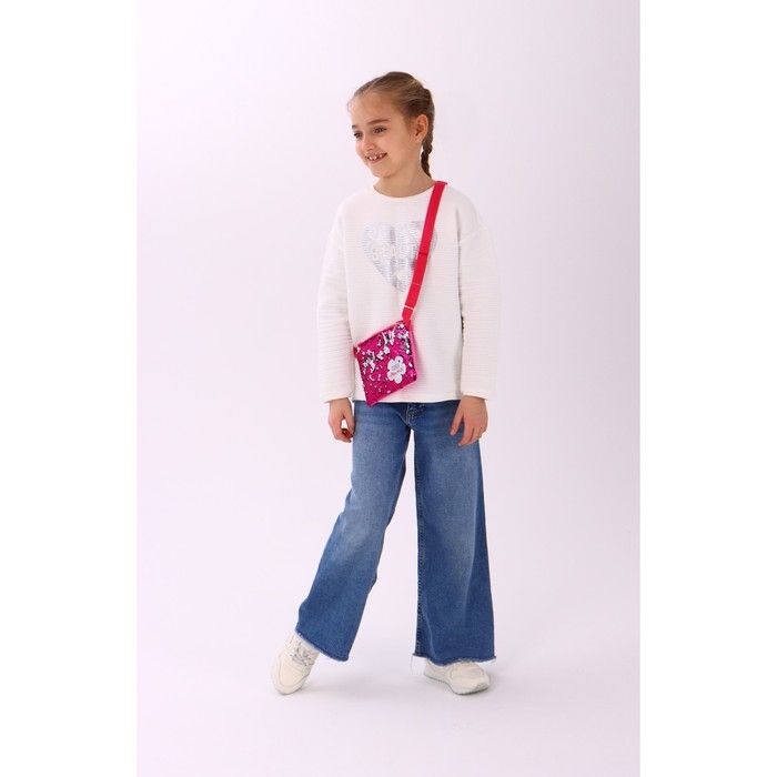 Сумка детская для девочки с пайетками Сумка детская для девочки с пайетками "Самая милая", на молнии, цвет розовый, 17,5х0,5х14,5 см