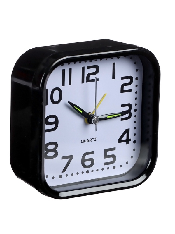 Часы будильник настольные, на батарейках, 9.7 х 4 см, циферблат 8.5 х 8.5 см Часы будильник настольные, на батарейках, 9.7 х 4 см, циферблат 8.5 х 8.5 см
