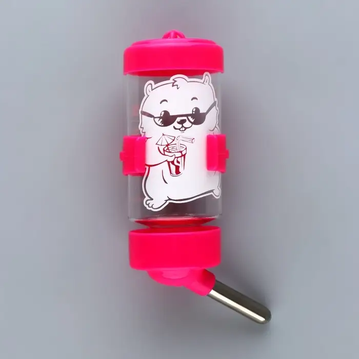 Поилка для грызунов 80 мл, 9&times;4.5 см, микс цветов