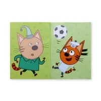 Книжка &laquo;Аппликации наклейками&raquo;, А5, 12 стр., Три кота