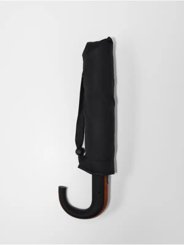 Зонт полуавтоматический &laquo;Гром&raquo;, эпонж, 3 сложения, 8 спиц, R=48/55 см, d=96 см, чёрный