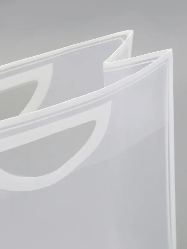 Пакет ПП с вырубной ручкой, прозрачный, 36&times;30&times;13 см, белый