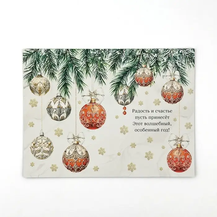 Открытка &laquo;Счастья в Новом году&raquo;, софт тач, 12 х 18 см