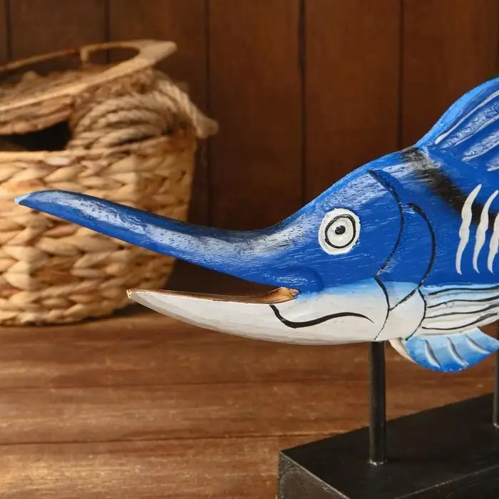 Сувенир Сувенир "Рыба-меч" дерево на подставке 52х9х25 см
