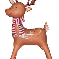 Воздушный шар фольгированный 46" «Новогодний олень», под воздух