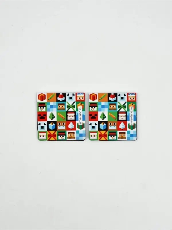 Подарочный набор: блокнот, наклейки 2 л и магнитные закладки 2 шт "Пиксели"