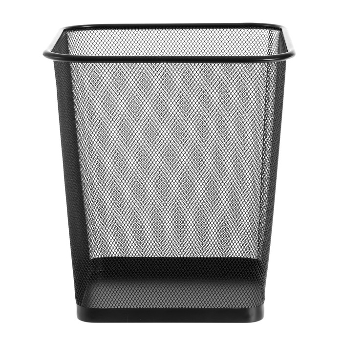 Корзина для бумаг 20л Berlingo  Корзина для бумаг 20л Berlingo "Steel&Style", сетчатая, металл, квадр основ, черная 287211