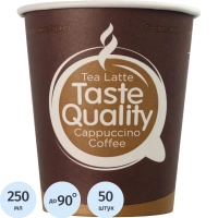 Стакан одноразовый бум 1-сл. d-80мм 250мл TasteQuality 50шт/уп