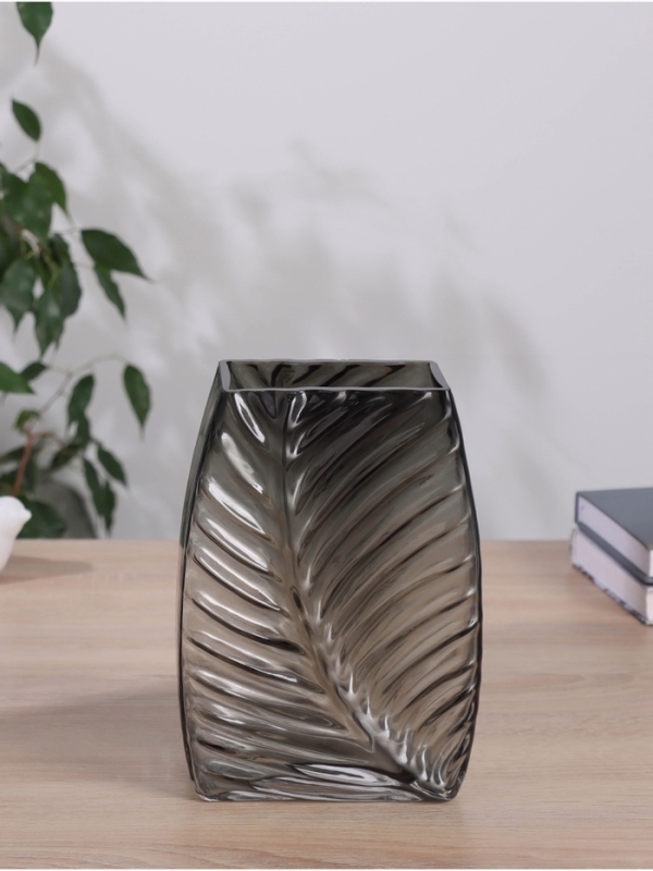 Ваза стекло настольная  Ваза стекло настольная "Эдисон стиль" d-10*6 см, h-20,5х14