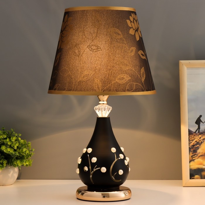 Настольная лампа Настольная лампа "Сабрина" Е27 40Вт черный 25х25х43 см RISALUX