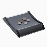 Монетница двухкомпонентная, с местом для рекламной вставки, 16.3&times;19.3&times;2.5 см, чёрная
