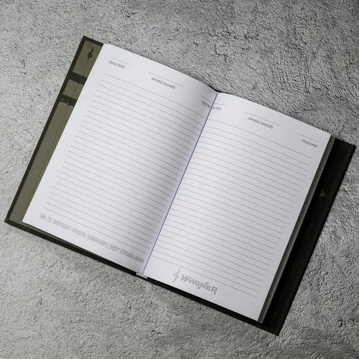 Ежедневник «Там, где запрещают слушать Чайковского, будут слушать Вагнера» обложка 7бц софт-тач , А5, 80 листов . Ежедневник «Там, где запрещают слушать Чайковского, будут слушать Вагнера» обложка 7бц софт-тач , А5, 80 листов .