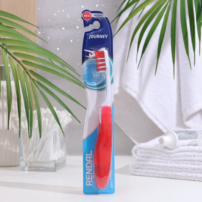 Зубная щётка Rendall Journey, средней жёсткости, складная, микс, 1 шт. Зубная щётка Rendall Journey, средней жёсткости, складная, микс, 1 шт.