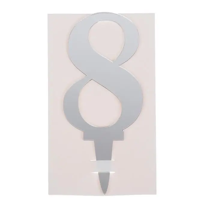 Топпер для торта «8», акрил, МИКС Топпер для торта «8», акрил, МИКС