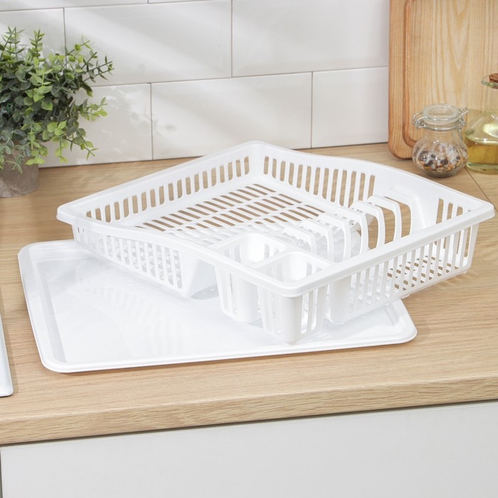 Сушилка для посуды DDSTYLE «Степ», 38×31×8 см, цвет МИКС Сушилка для посуды DDSTYLE «Степ», 38×31×8 см, цвет МИКС