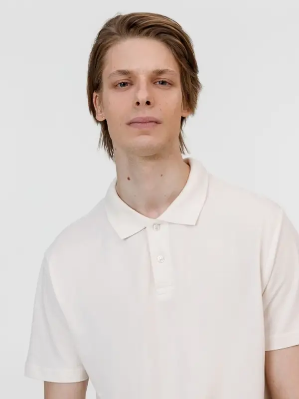 Рубашка поло унисекс Pulse, молочно-белая, размер S