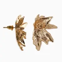 Серьги металл "Цветы половинки", цвет золото Серьги металл "Цветы половинки", цвет золото