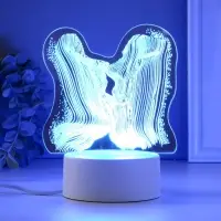 Светильник 3D RISALUX &laquo;Поцелуй&raquo;, LED-ночник, RGB, от сети