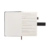 Ежедневник недатированный формат А5, с хлястиком, 128л, линия, пвх, Черный Ежедневник недатированный формат А5, с хлястиком, 128л, линия, пвх, Черный