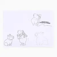 Блокнот раскраска А5, 8 страниц «Капибара»