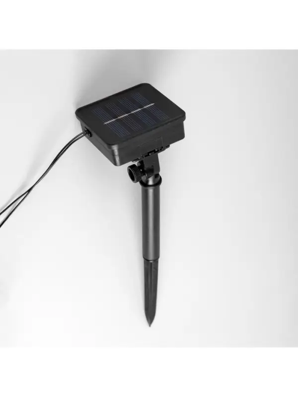 Гирлянда &laquo;Нить&raquo;, 2.7 м, с насадками &laquo;Белые шары&raquo;, уличная, IP44, 10 LED, 8 режимов, солнечная батарея, тёмная нить, свечение белое