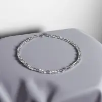 Чокер из бисера &laquo;Хрусталь&raquo;, серый в серебре, 36 см + 5 см доп, цепочка